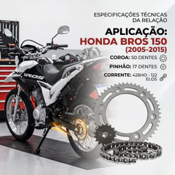 Kit Transmissão Relaçao Nxr 150 Bros 2005 Até 2015