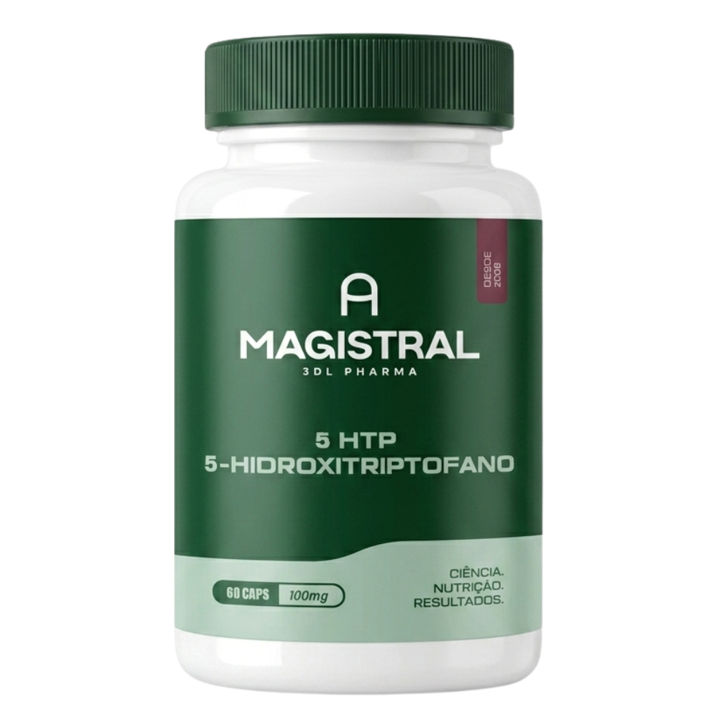 5 HTP Hidroxitriptofano100mg Puro Original 60 ou 120 cápsulas A Magistral Suplementos Vitaminas