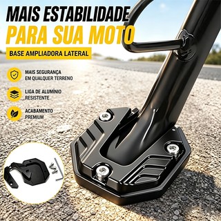 Pezinho Descanso de Moto em Alumínio, Protetor Anti-Derrapante para Motocicleta