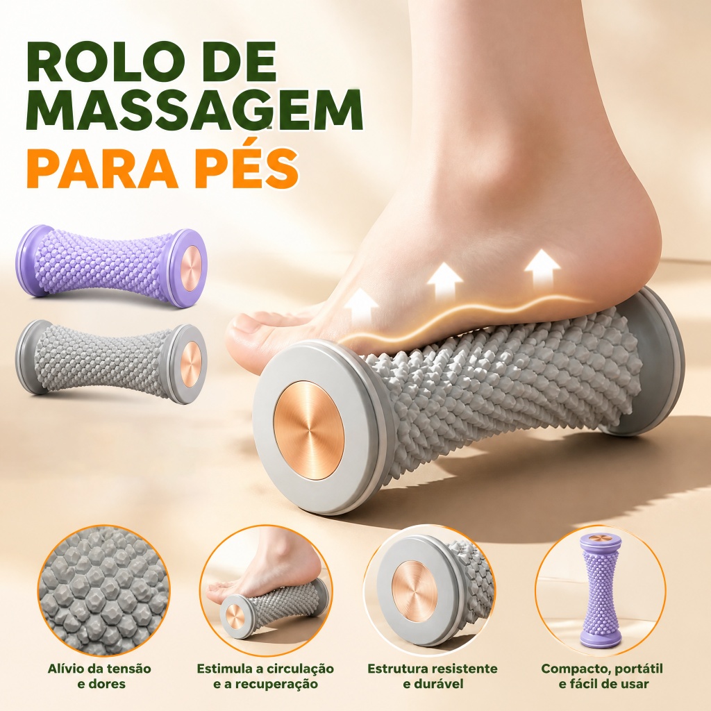 1/2 Massageador De Pés Rolo De Massagem Yoga Bola Fáscia Plantar Cuidados De Relaxamento Muscular Manual De Plástic