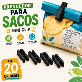 Kit Prendedor Clip Fecha Embalagens Presilha Para Fechar Saco Alimentos