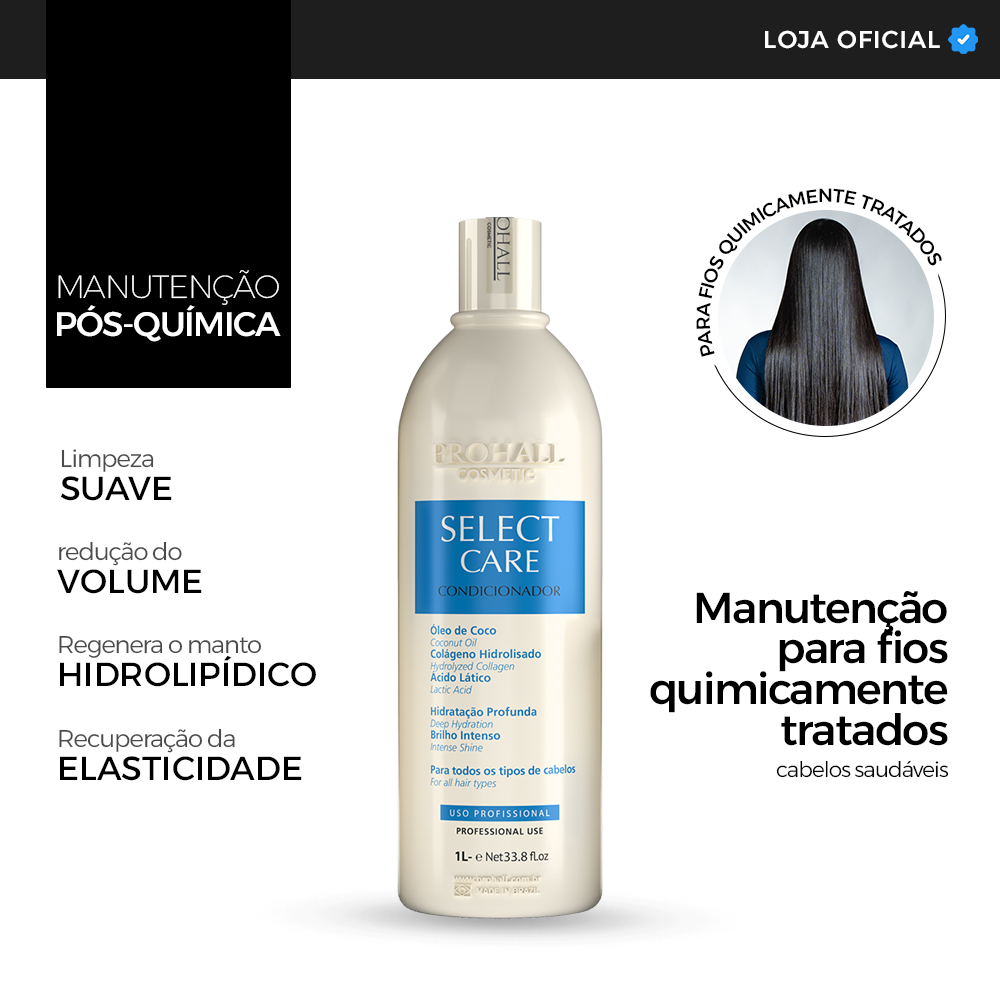 Condicionador Pós-Química: Prolongue resultados e proteção | Select Care 1L