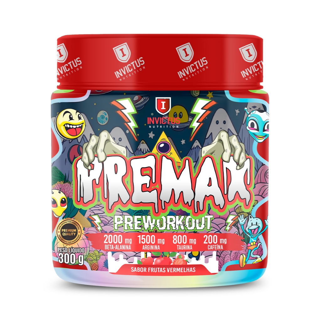 Pré treino Premax Frutas Vermelhas 300gr. - Invictus Nutrition