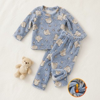 Pijama Fleece Infantil Bebê Frio Conjunto Inverno Manga Longa  Peluciado Quentinho