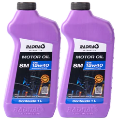 Kit 2L Óleo De Motor 15W40 API SM Semissintético Radnaq 1 Litro