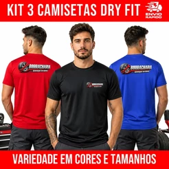 Kit 3 Camisas Camisetas Masculinas Uniforme Profissional BORRACHARIA Borracheiro Oficina Mecânico Dry Fit