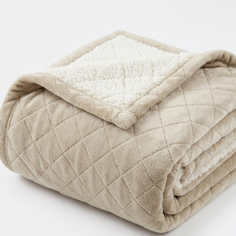 Manta Cobertor Casal Queen King Everest Dupla Face 320g/m² Flannel Sherpa Lã de 