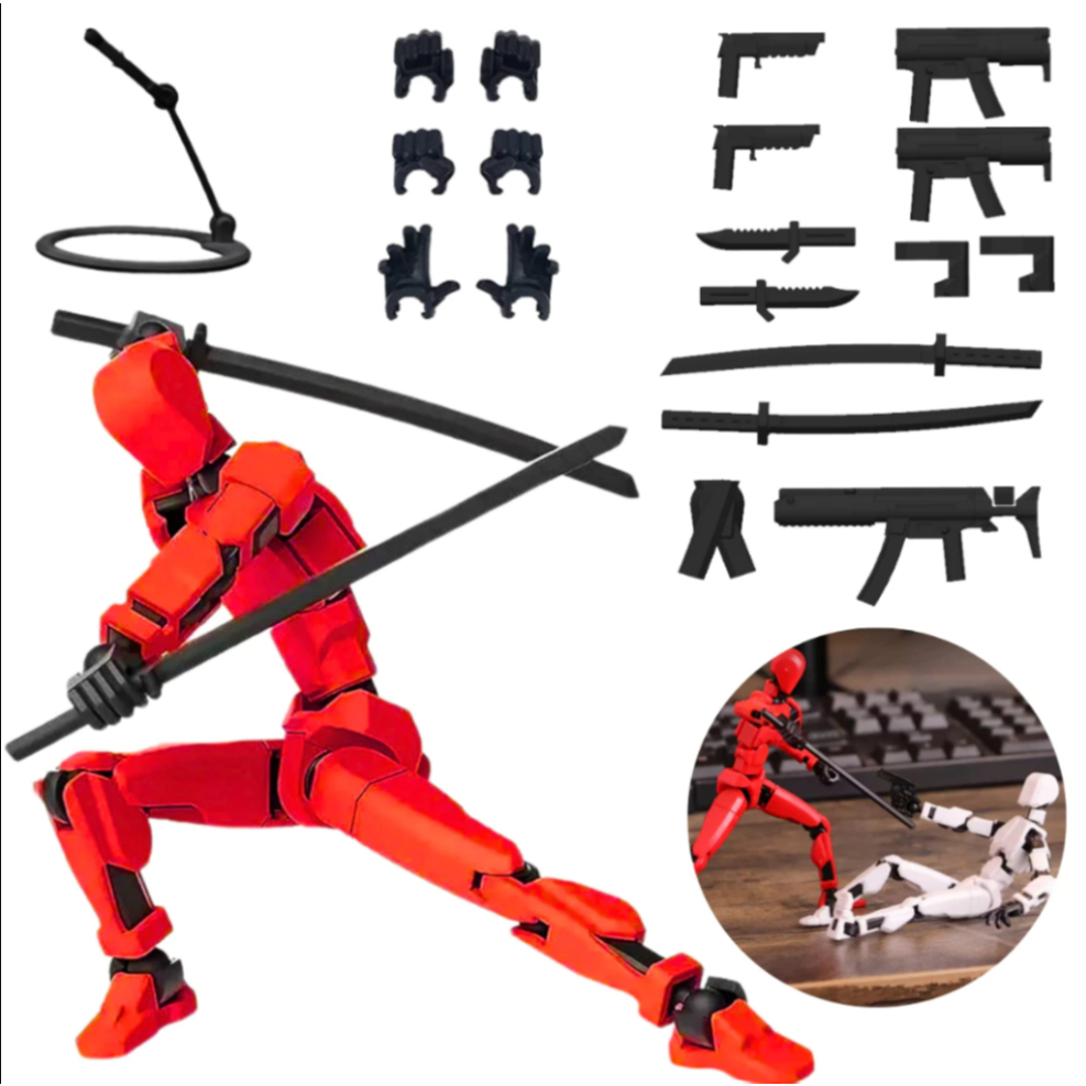 Boneco Dummy 13 Articulado Kit Montagem 3D Presente Criativo Crianças Stop Motion Desenho Ilustração