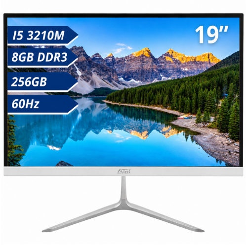 Computador All in One 19" Intel i5 3ª Geração 8GB RAM DDR3 256GB SSD Bluetooth Wi-Fi Multitarefas