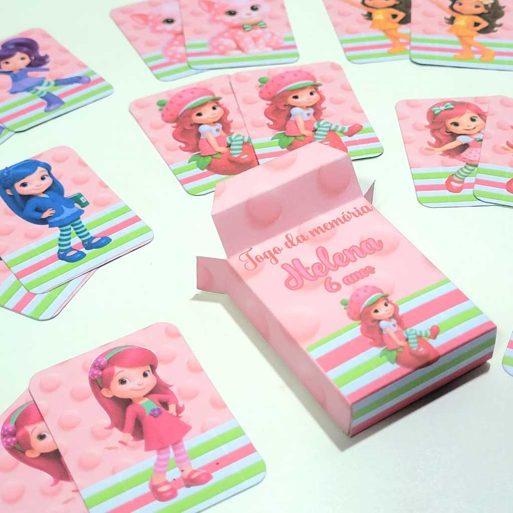 JOGO DA MEMÓRIA MORANGUINHO PERSONALIZADO/LEMBRANCINHA PERSONALIZADA/ANIVERSÁRIO