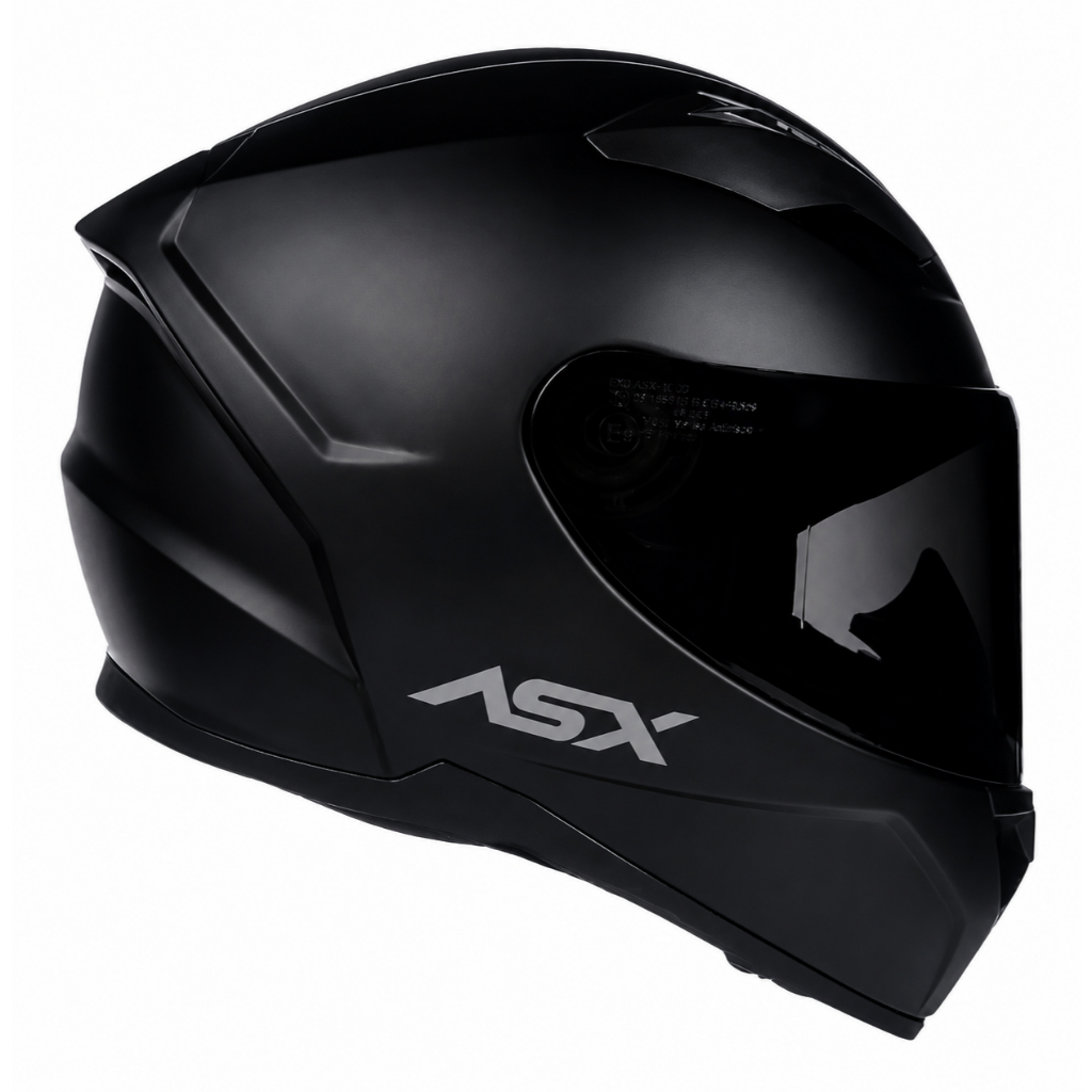 Capacete Masculino Feminino ASX City Solid Preto Fosco + Viseira