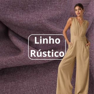 Tecido Linho Linhão Rústico 1,50m de Largura Linho Para Roupa Artesanato  Almofada Trama Sintética Poliéster Não Amassa