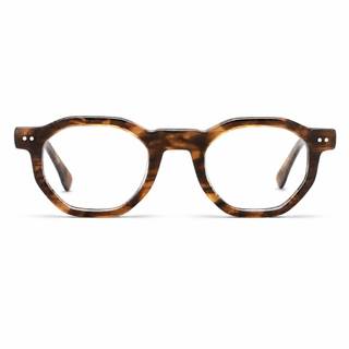 armaçao hexagonal 100% acetato armação premium, estilo retrô, unissex, leve e elegante.