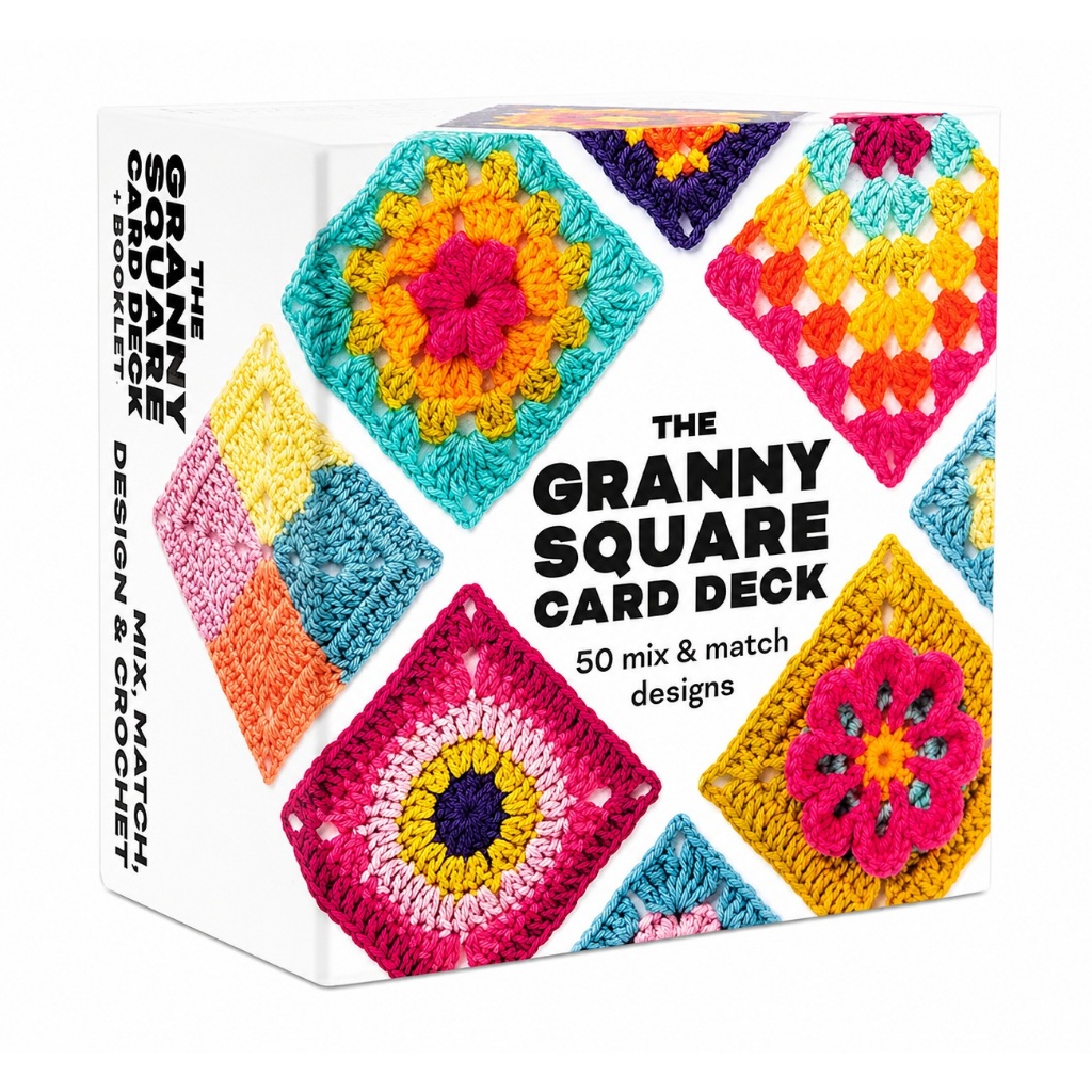Kit de Cartões de Padrões Granny Square Crochê – 50 Gráficos Exclusivos para Crochê Criativo