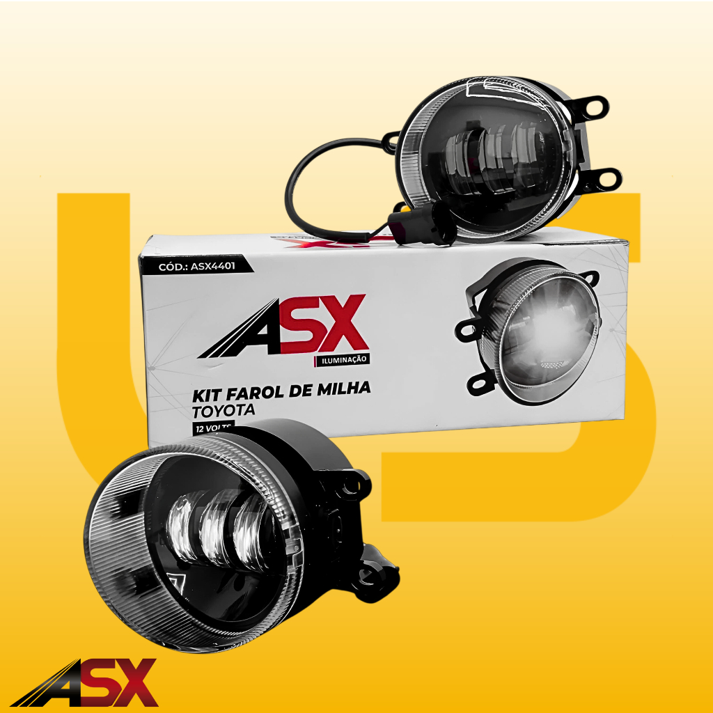 Par Farol De Milha Asx Toyota 12-60v 5.000 Lumens 40w 6000k