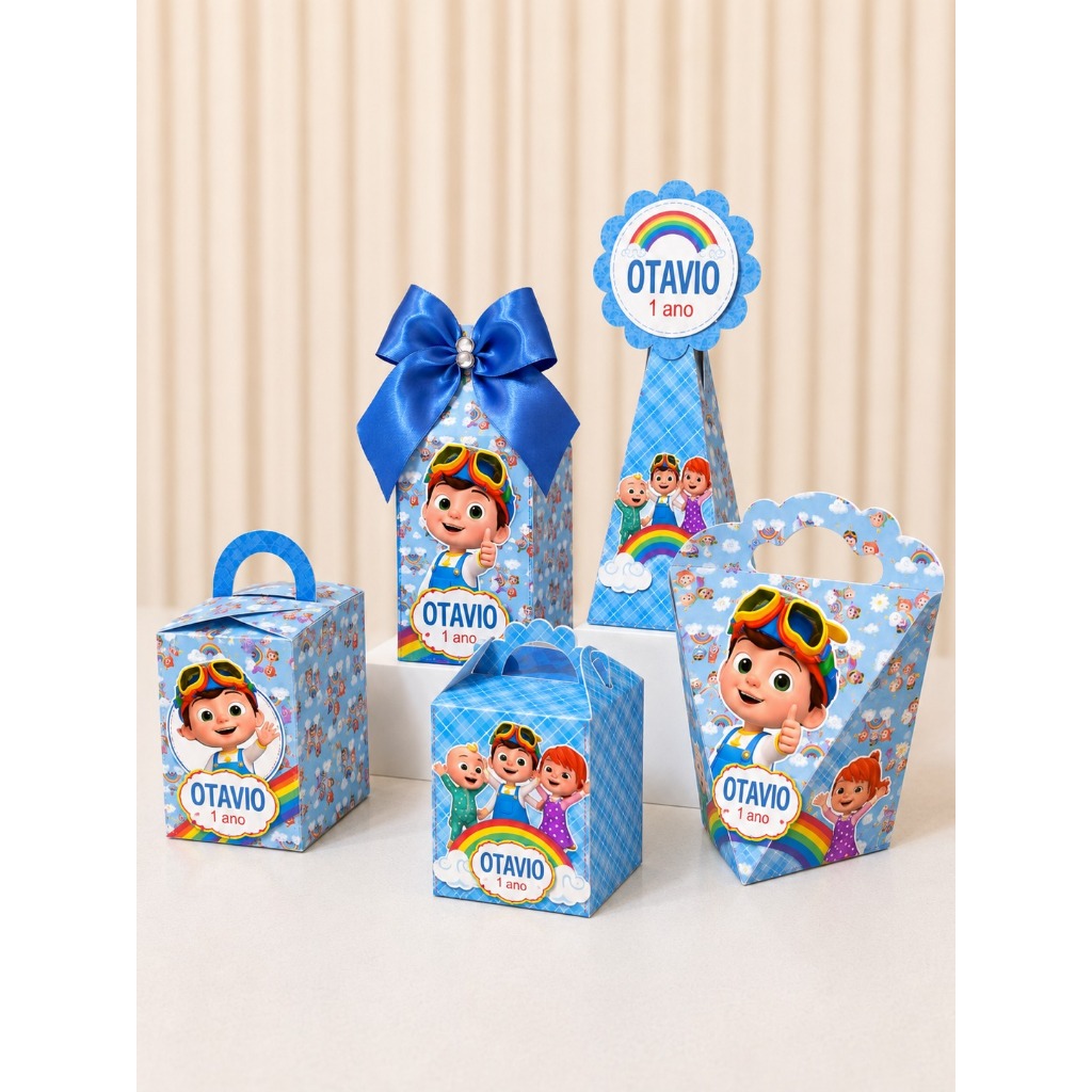 Kit de Caixas Cocomelon Personalizada /Lembrancinha de Festa Infantil /Aniversario / KIT FESTA