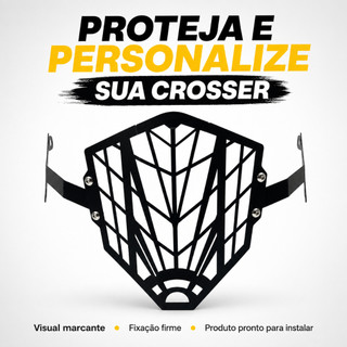 Protetor de Farol Yamaha Crosser 2022–2026 – Grade de Proteção