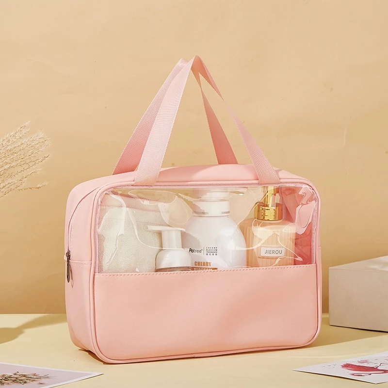 Conjunto de 3 peças Necessaires Transparentes Impermeáveis Bolsa de Maquiagem Viagem — imagem 2 de 2
