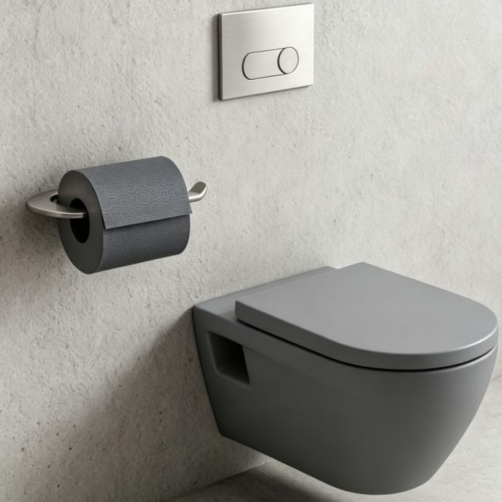 Porta Papel Higiênico Agata Em Aço Inox Para Banheiro e Utilidades De casa Acessório Grego Metal