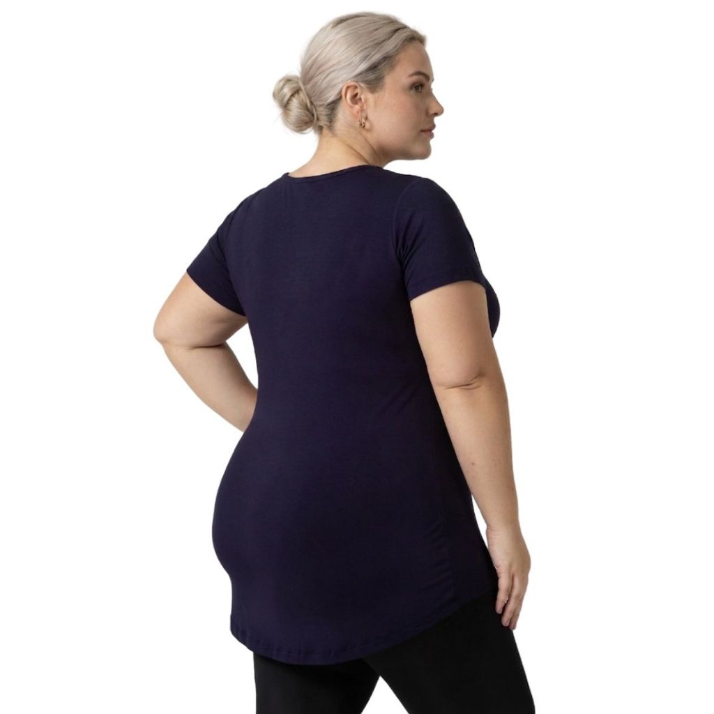 Blusa Plus Size Feminina Longline Blusa Manga Curta Academia Danças Esportes Lazer Trabalho 1126-C12