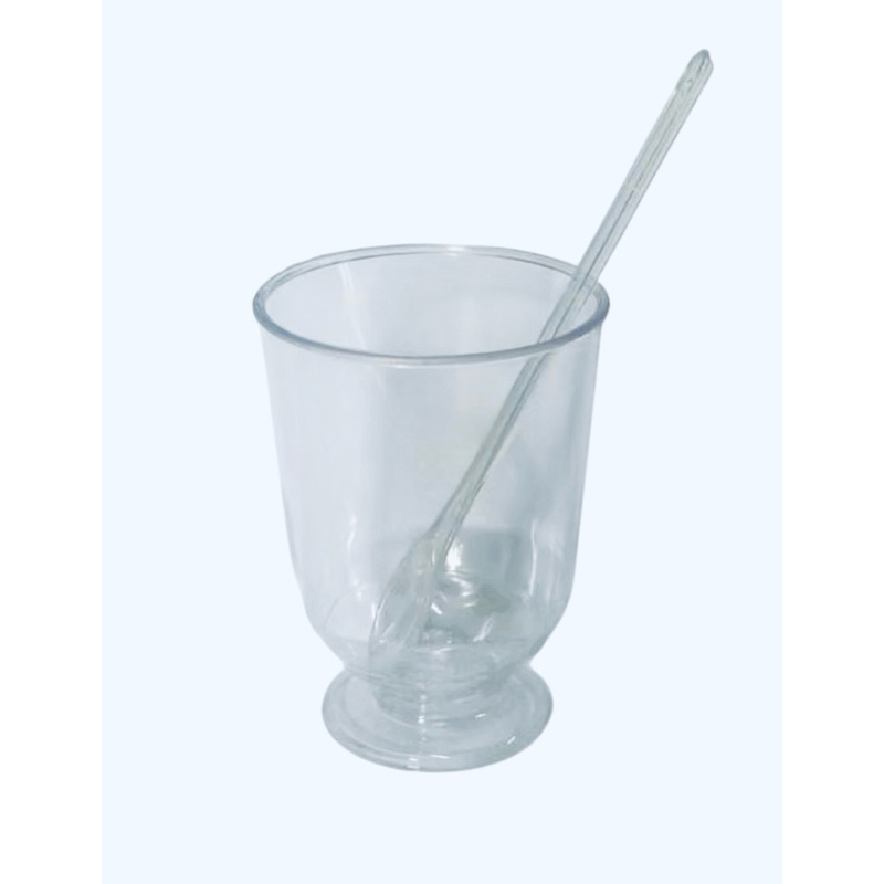 KIT 50/100/150/200 MINI TACINHA 30 ML COM COLHER ACRÍLICO CRISTAL PARA DOCES E SOBREMESAS