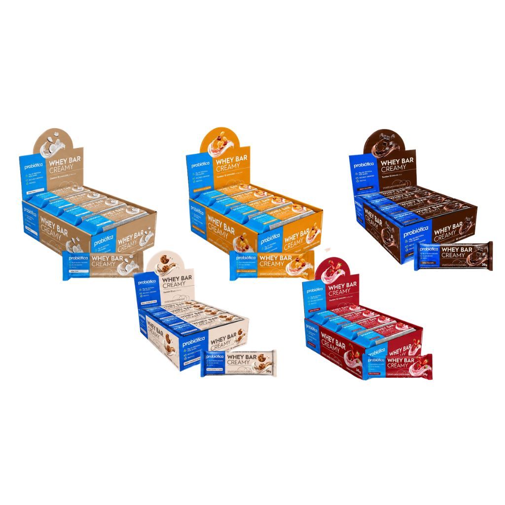 Whey Bar Creamy Display 12 Barras x 38g Probiótica