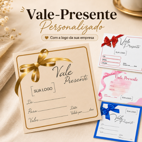 Cartão Personalizado Vale presente - Lojas/salão
