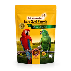 Racao Para Papagaio, Arara Extra Gold Parrots 4kg - Reino das aves