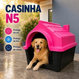 Casinha Cachorro N5 Casa Porte Pequeno Com Proteção Raios UV  desmontável  Lavável