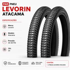 Par Pneu Aro 20x2.125 Levorin Atacama Bicicleta Mtb Largo Balao