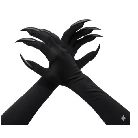 Luva Manga Longa Com Garra De Unha Para Monstro E Bruxa Para Festa Fantasia Cosplay E Halloween