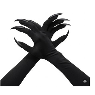 Luva Manga Longa Com Garra De Unha Para Monstro E Bruxa Para Festa Fantasia Cosplay E Halloween