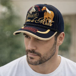 Boné Country Brabus Rodeio Cowboy Moda Sertaneja Raças Aba Curva