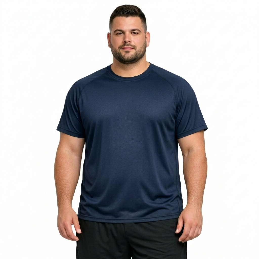 Kit Camisetas Plus Size Básicas Masculina Dry Fit Premium para Academia lisa Trabalho