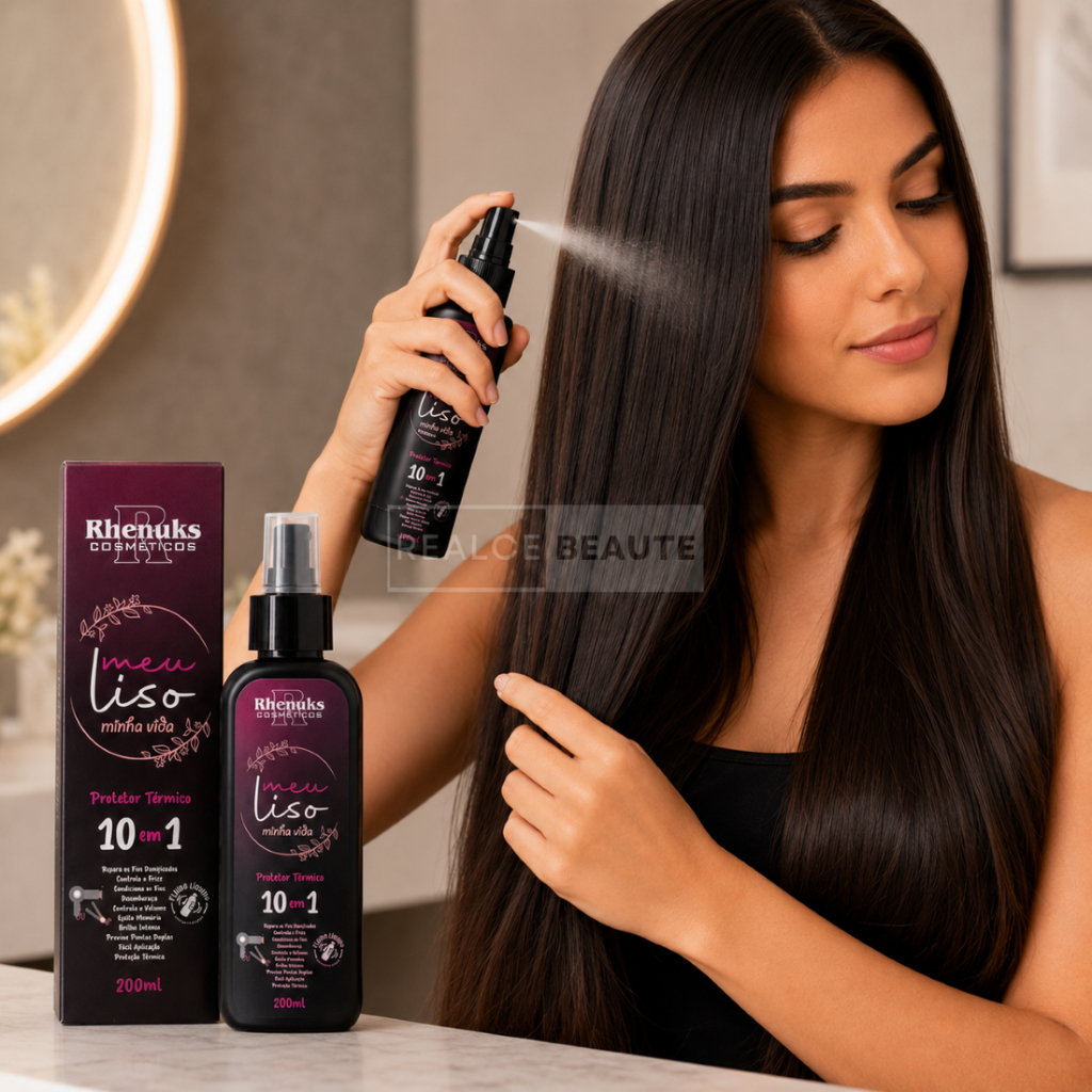 Spray Protetor Térmico 10 em 1 Capilar Meu Liso Minha Vida 200ml Rhenuks