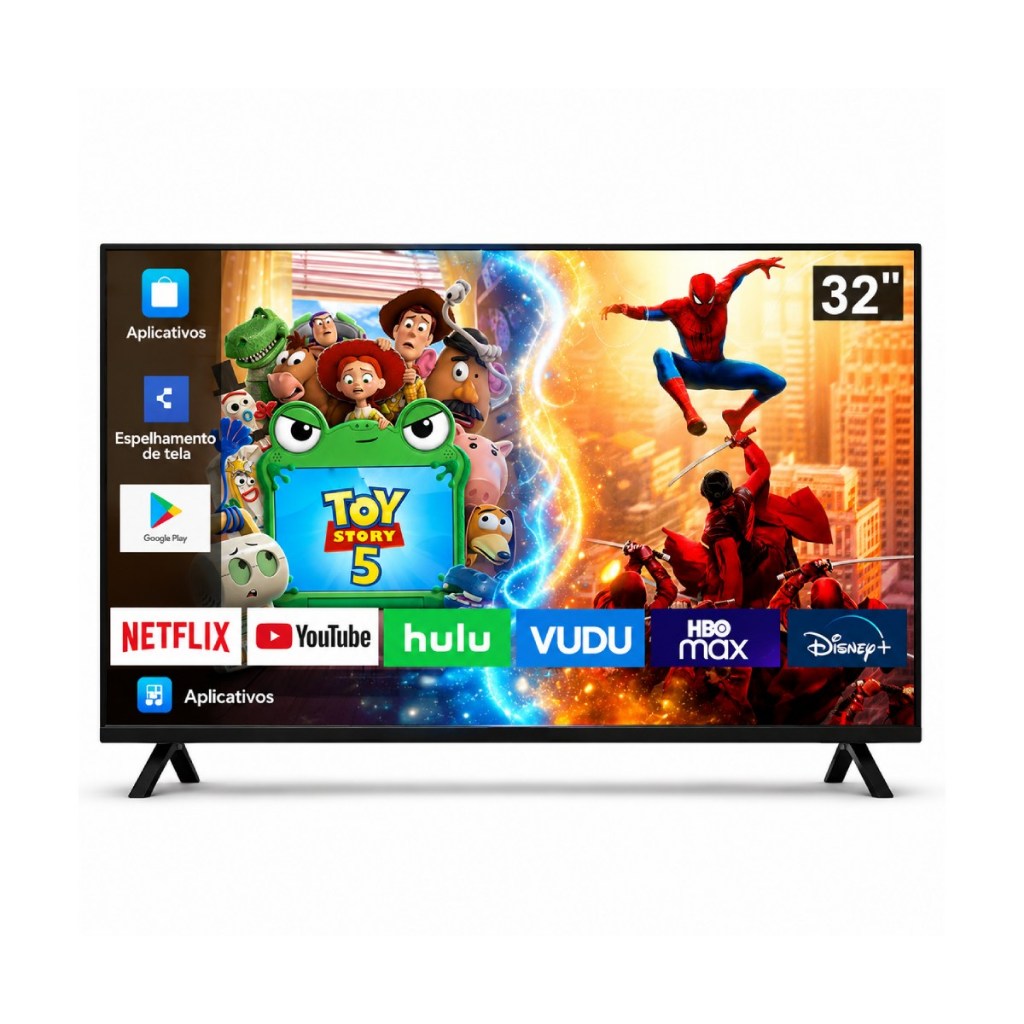 Smart TV 32 HD LED Android Tv Hdmi Usb Wi-fi Bivolt 110/220V