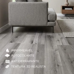 36PC Adesivo de Piso Madeira Moderno Antiderrapante Lavável 91,4x15,2cm vinílico