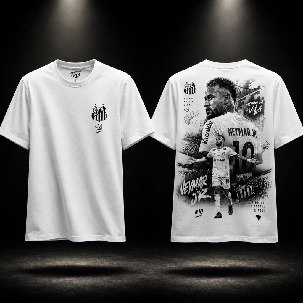 Camiseta Masculina Unisex Futebol Neymar Santos Craque Exclusiva