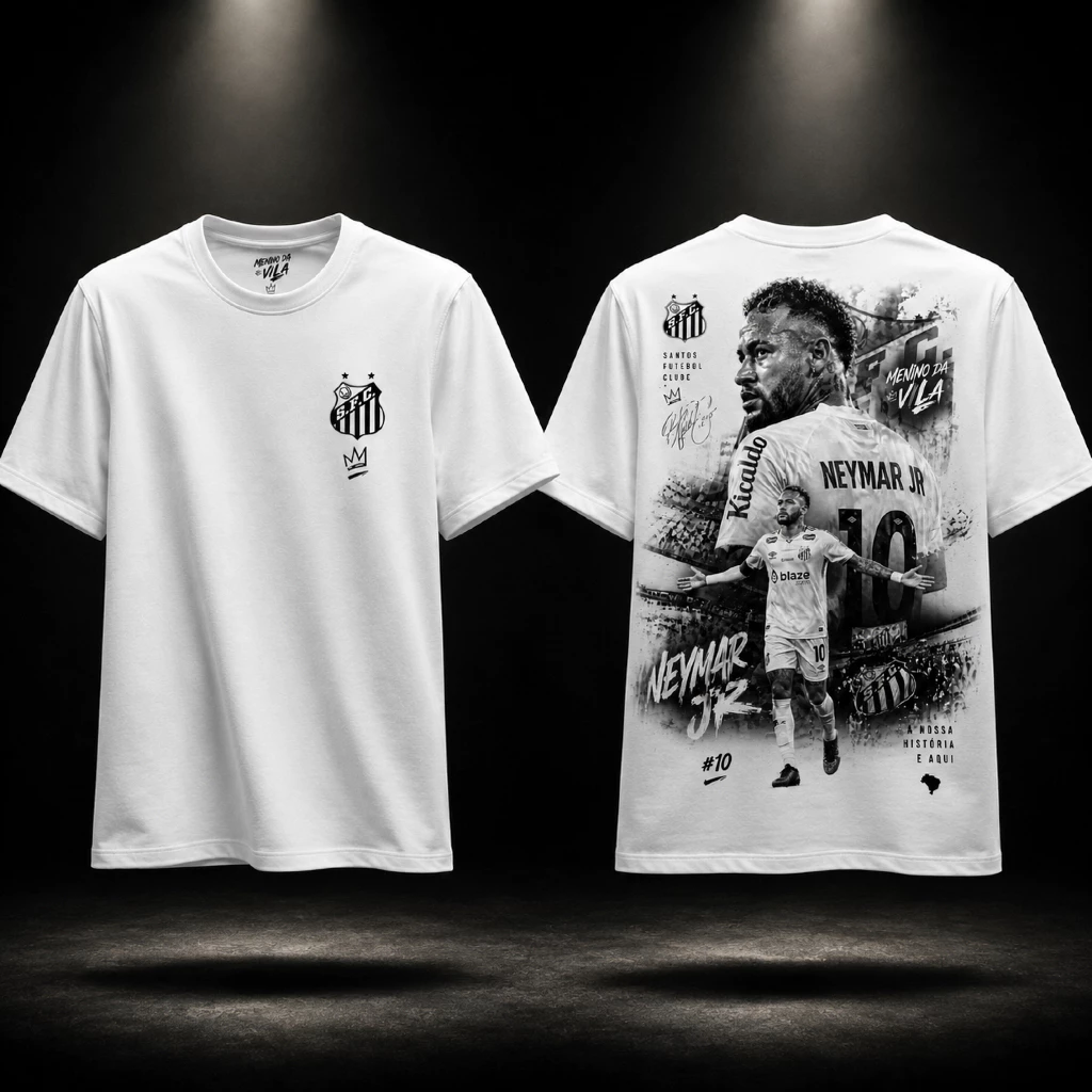 Camiseta Masculina Unisex Futebol Neymar Santos Craque Exclusiva — imagem 1