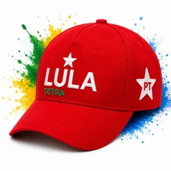 Boné Lula Casual Temático Ajustável Bordado Presente