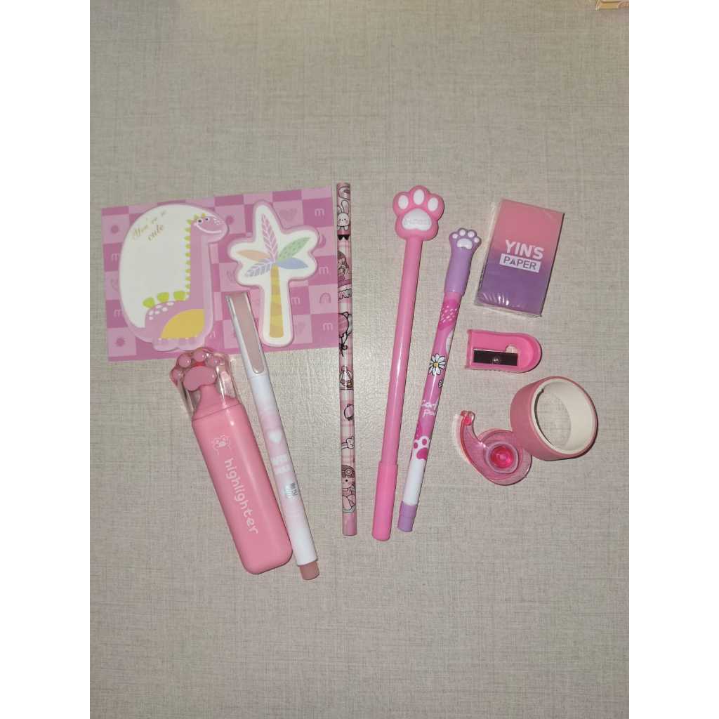 Kit Básico Papelaria Criativa | Kit Papelaria Fofa Kawaii 10 Itens | Presente Criativo |