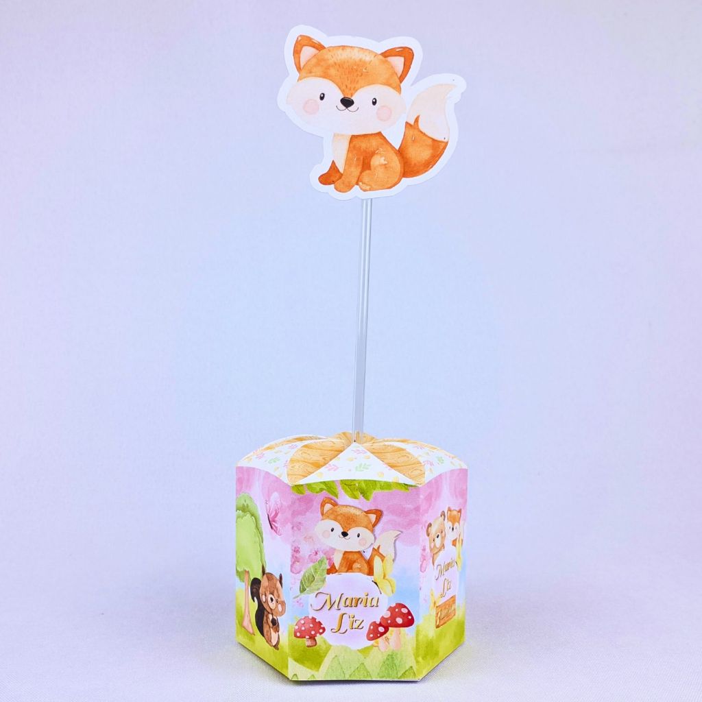 Kit 5 a 25 Centro de Mesa Bosque Encantado Personalizado Enfeite Lembrancinha Festa Aniversário Chá de Bebe Festinha