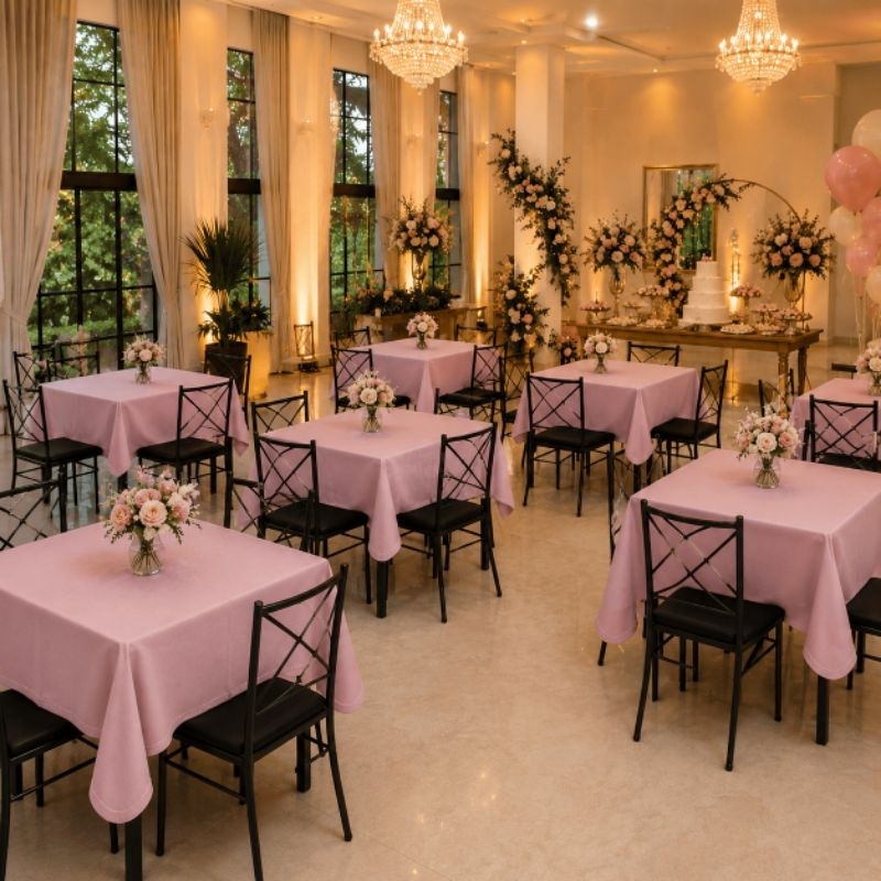 Kit 10 Toalhas Forro para Mesa Oxford 1,00x1,50m Festa Infantil Casamento Decoração