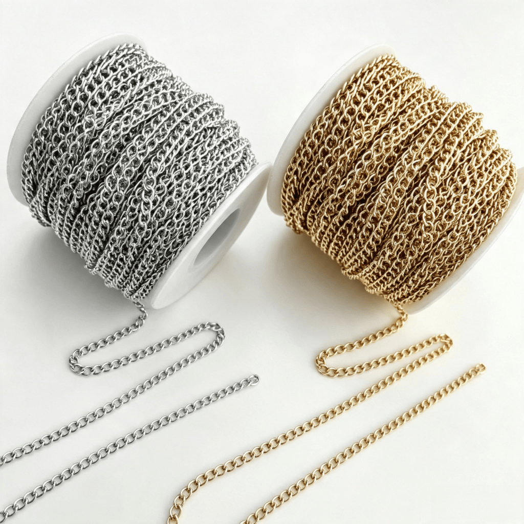 Corrente Extensor Cauda 10 Metros Modelo 08 Para Bracelete Bijuteria Artesanato DIY