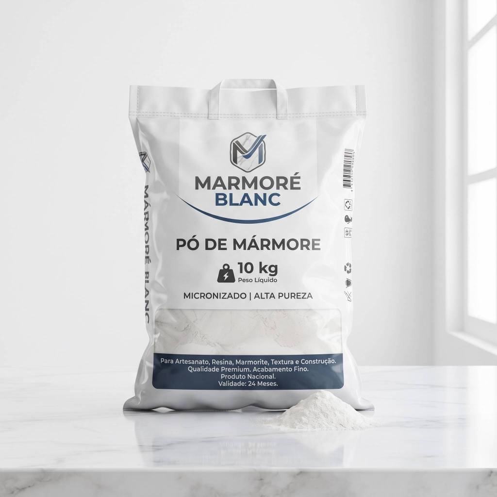Pó De Mármore 10kg - Alta Qualidade Para Artesanato, Resina, Textura, Construção E Revestimento