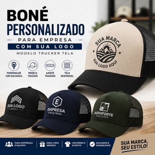 Boné Personalizado de Tela com a sua Marca e Logotipo Estampado Produção Rapida