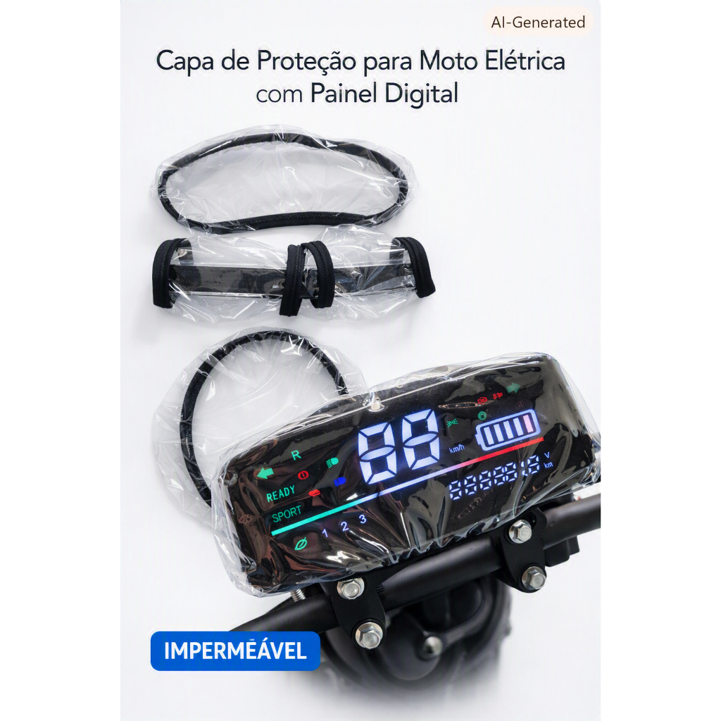 KIT CAPA PROTEÇÃO DE CHUVA E POEIRA COM VELCRO SCOOTERS ELÉTRICAS X11,X12,X13 PROTEÇÃO DO FAROL, GUIDÃO E PAINEL