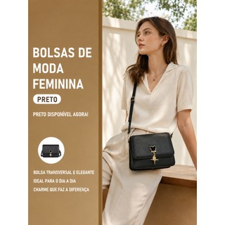TOMI MITO Bolsa Feminina Tiracolo Compacta com Fecho Magnético Compartimento com Zíper e …
