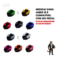 PROTETOR E AMPLIADOR DE DESCANSO PEZINHO ANTI-DERRAPANTE PARA MOTO MEDIDAS NA FOTO (UNIDADE)