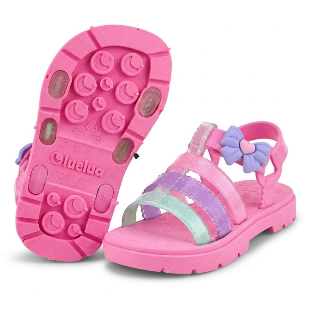 Sandalia Confortavel Casual Antiderrapante Infantil Flor Lado